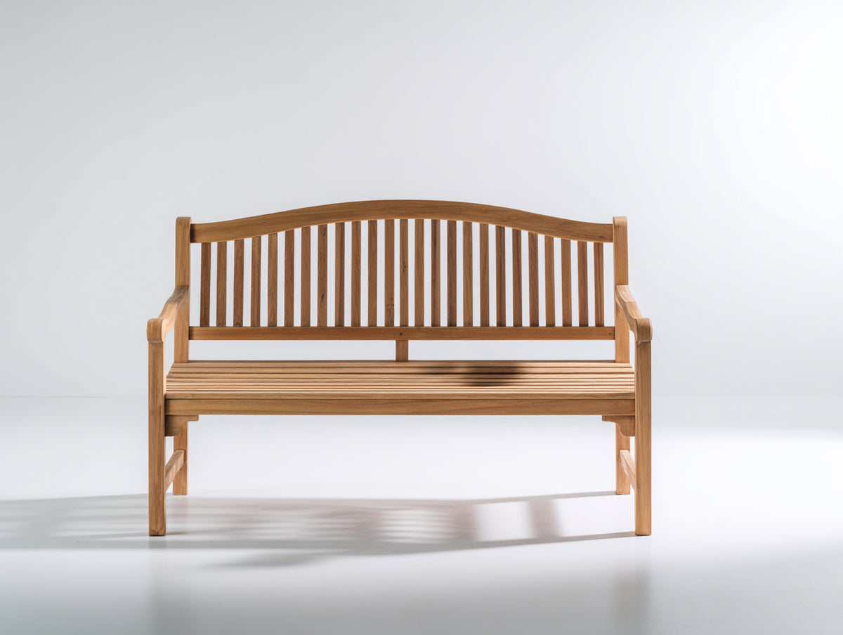 Panche da giardino - Legno - 158 x 63 x 94 cm - Marrone miele - Classico