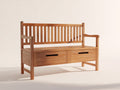 Panche da giardino - legno - 150x62x90 cm - naturale - stile classico