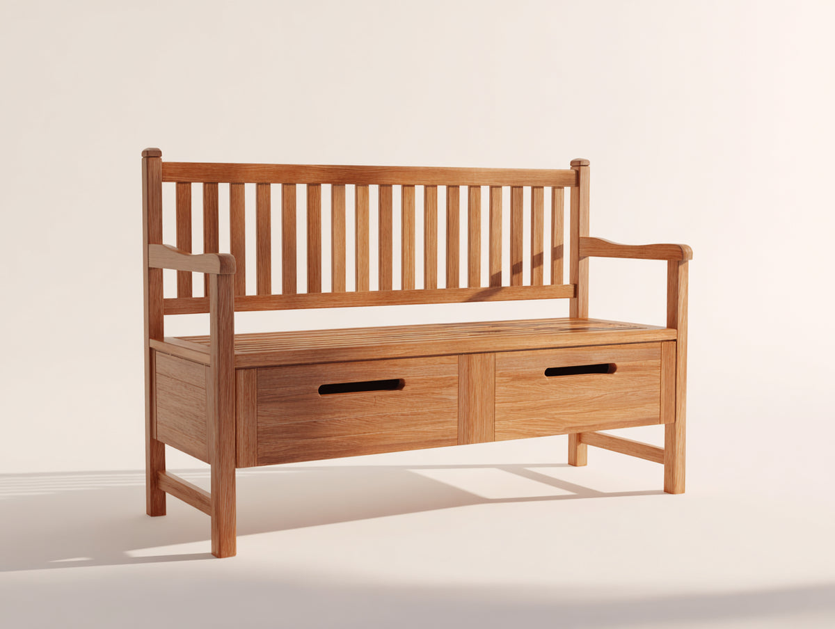 Panche da giardino - legno - 150x62x90 cm - naturale - stile classico