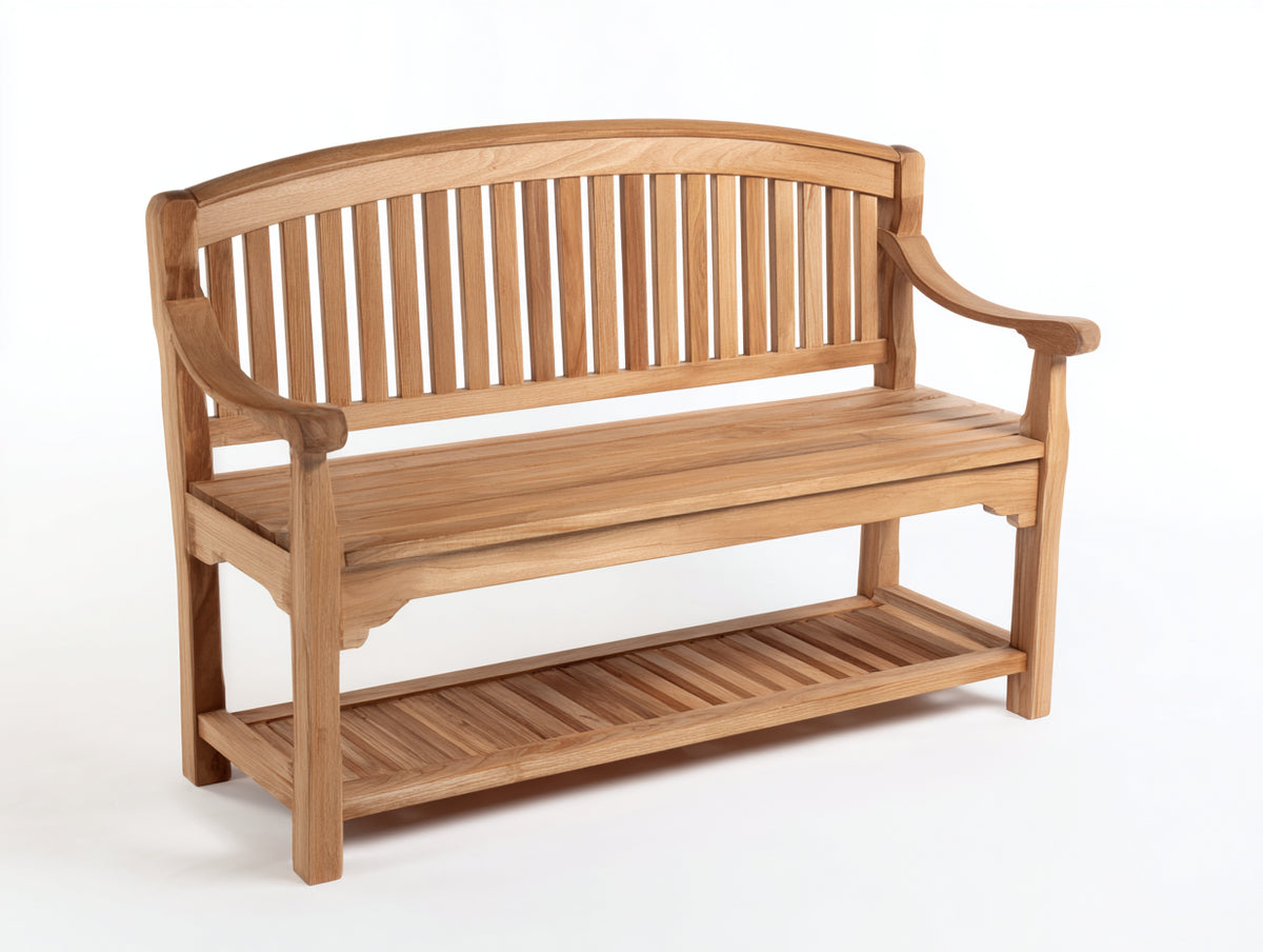 Panche da giardino - Legno - 150 x 61 x 95 cm - Marrone sabbia - Coloniale