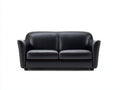 Divano a due posti - Pelle - 174 x 90 x 86 cm - Nero - Contemporaneo