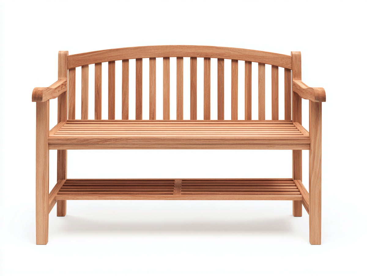 Panche da giardino - Legno - 152 x 62 x 96 cm - Marrone chiaro - Classico