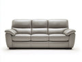 Divani a 3 posti - Similpelle - 218 x 95 x 94 cm - Grigio tortora - Stile contemporaneo