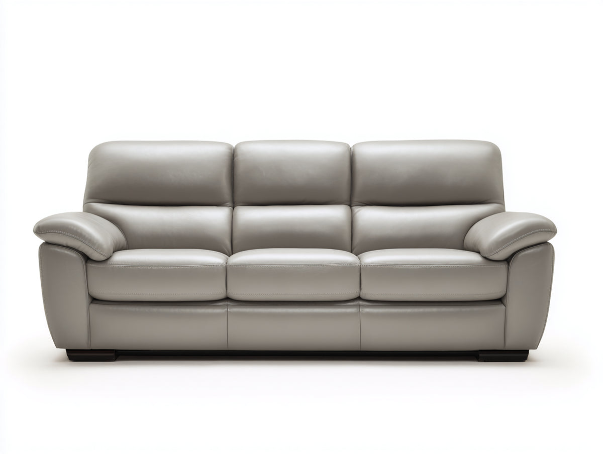 Divani a 3 posti - Similpelle - 218 x 95 x 94 cm - Grigio tortora - Stile contemporaneo