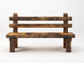 Panche da giardino - Legno - 150 x 58 x 86 cm - Marrone bruciato - Rustico