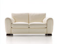 Divano a due posti - Pelle - 174 x 91 x 86 cm - Bianco avorio - Contemporaneo