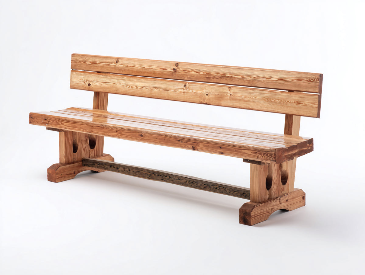 Panche da giardino - Legno - 190 x 60 x 89 cm - Legno naturale - Tradizionale