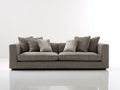 Divano a due posti - Tessuto - 224 x 102 x 84 cm - Grigio tortora - Contemporaneo